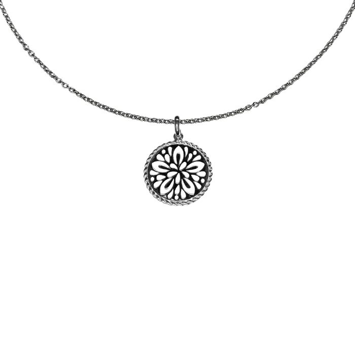 Alternative view of by Bonells sølv Blomster Cirkel vedhæng - 1011