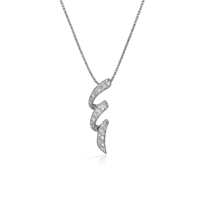Exclusive by Bonells 14kt hvidguld Twist halskæde - 715567