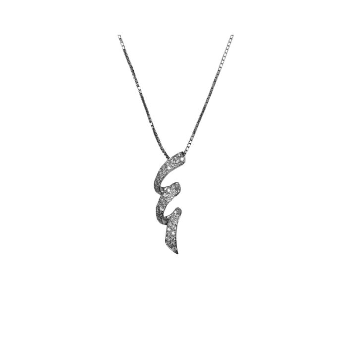 Exclusive by Bonells 14kt hvidguld Twist halskæde - 715567