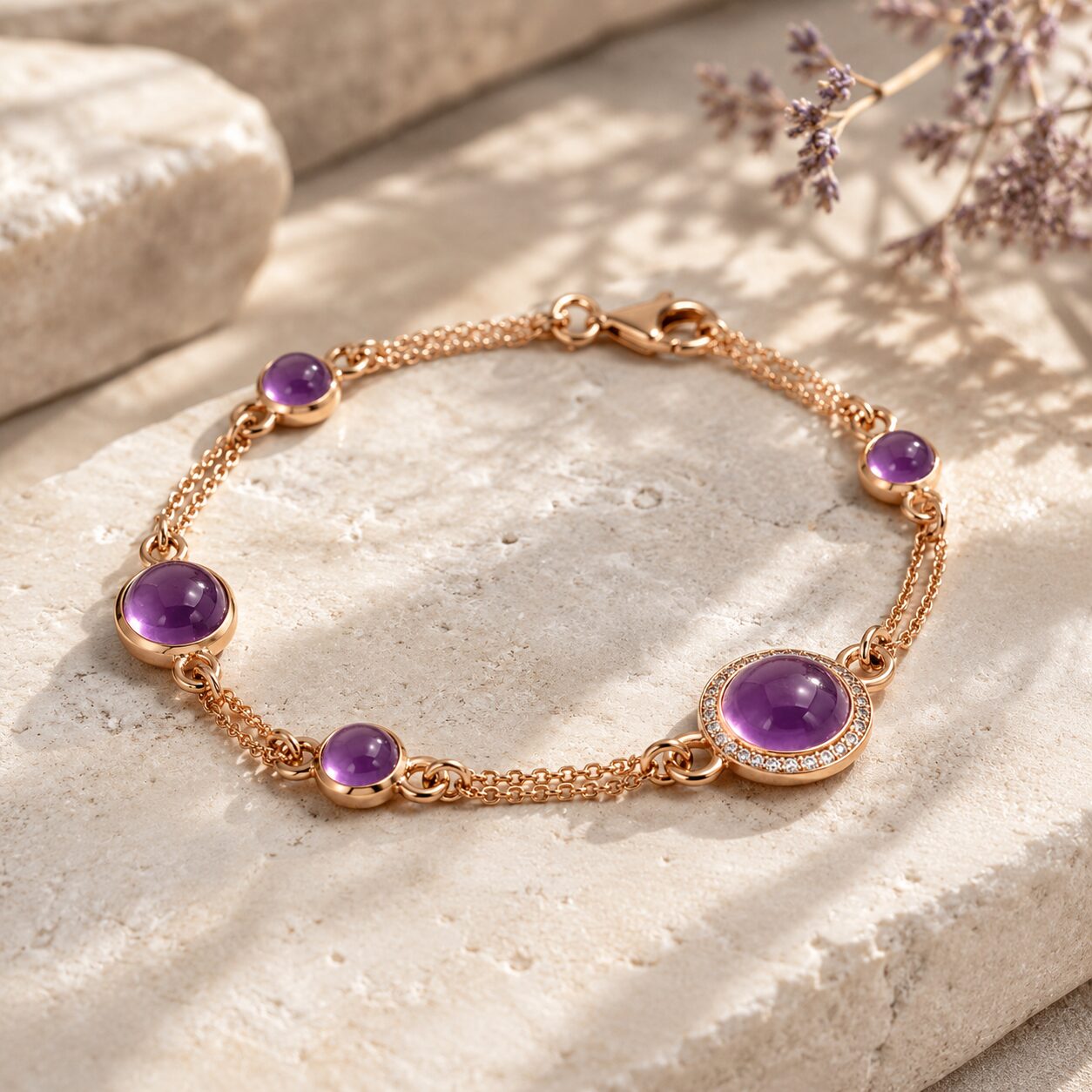 Exclusive by Bonells Améthyst Royale armbånd - 108-10635 2 Exclusive by Bonells Améthyst Royale armbånd - 108-10635 - Billede 2