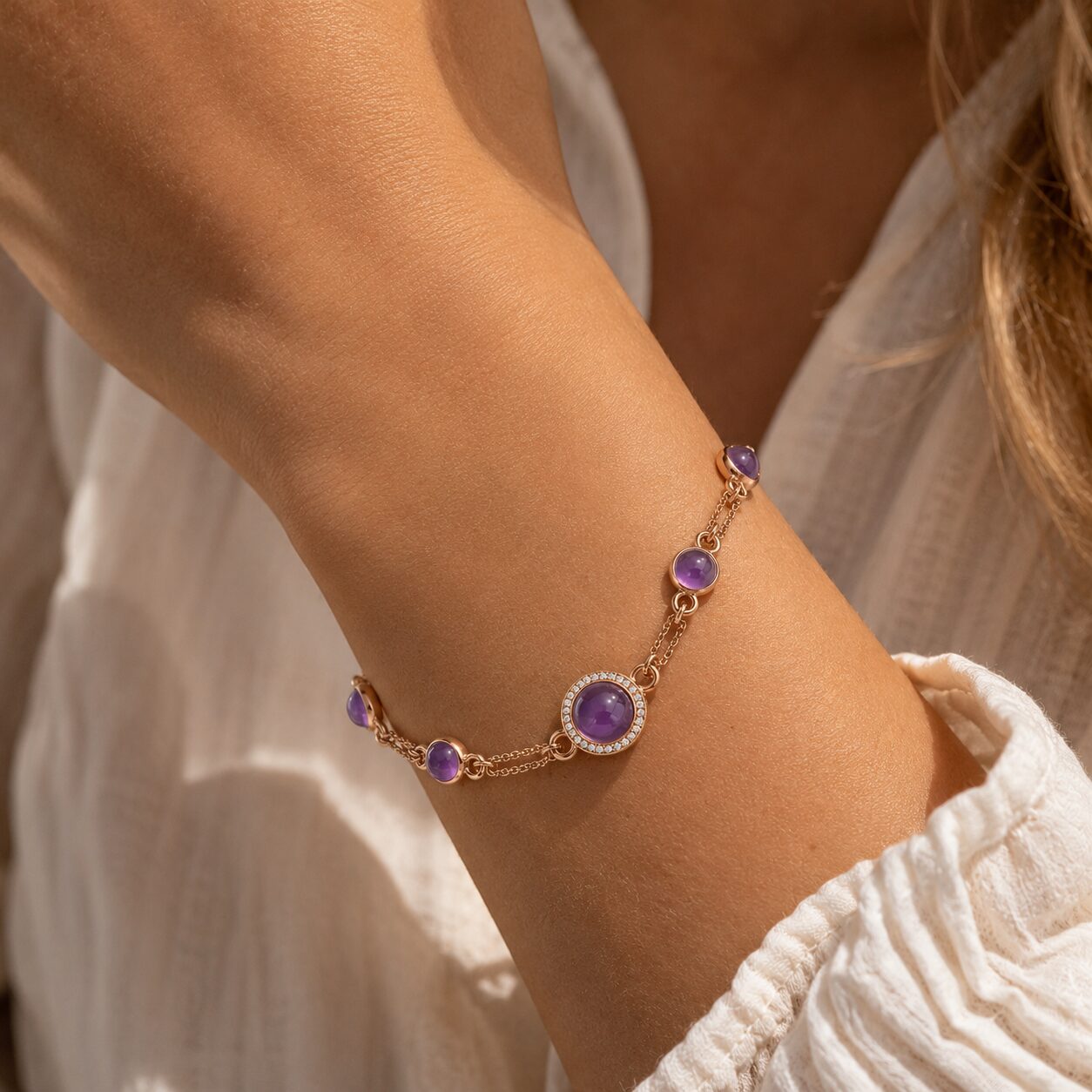 Exclusive by Bonells Améthyst Royale armbånd - 108-10635 3 Exclusive by Bonells Améthyst Royale armbånd - 108-10635 - Billede 3