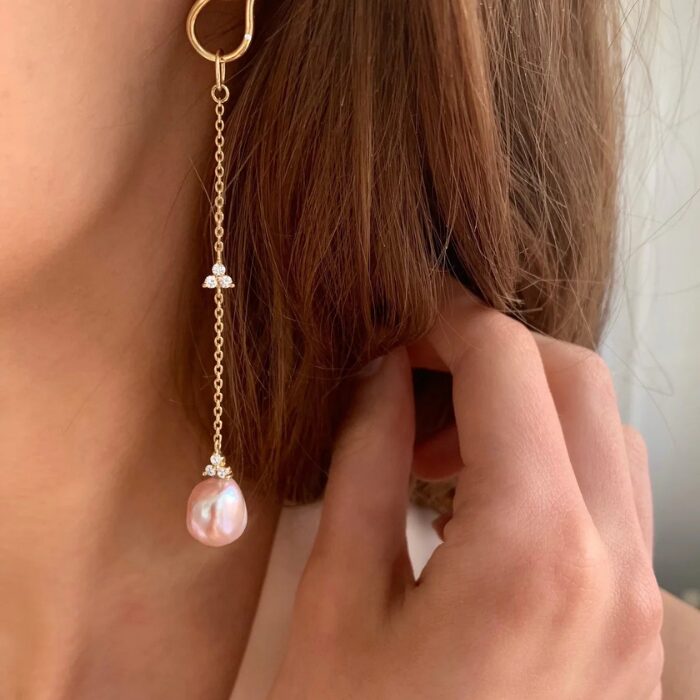 Alternative view of Ro Copenhagen Fryd Pink perle vedhæng - E104Y113