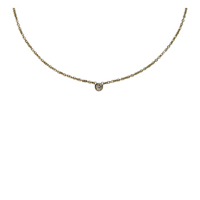 by Bonells 14kt rødgulds Brilliant halskæde w.vs.0,10ct - 743650