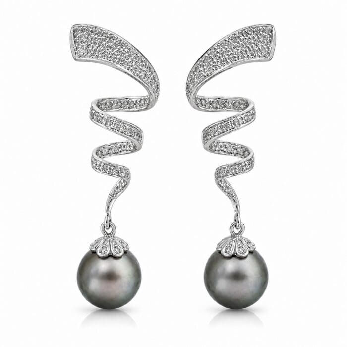 BNH 18kt Twist Tahiti perle øreringe  - 250723-3