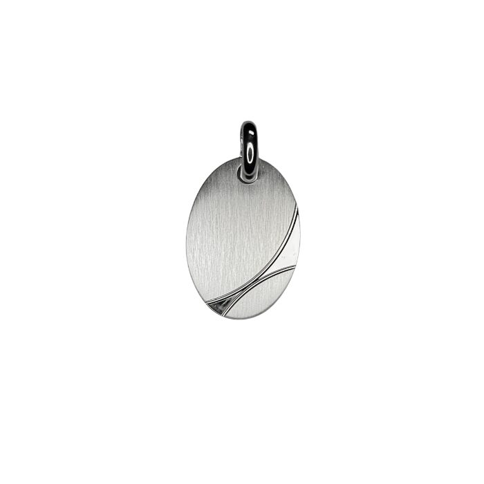 by Bonells sølv Oval plade vedhæng - 724055