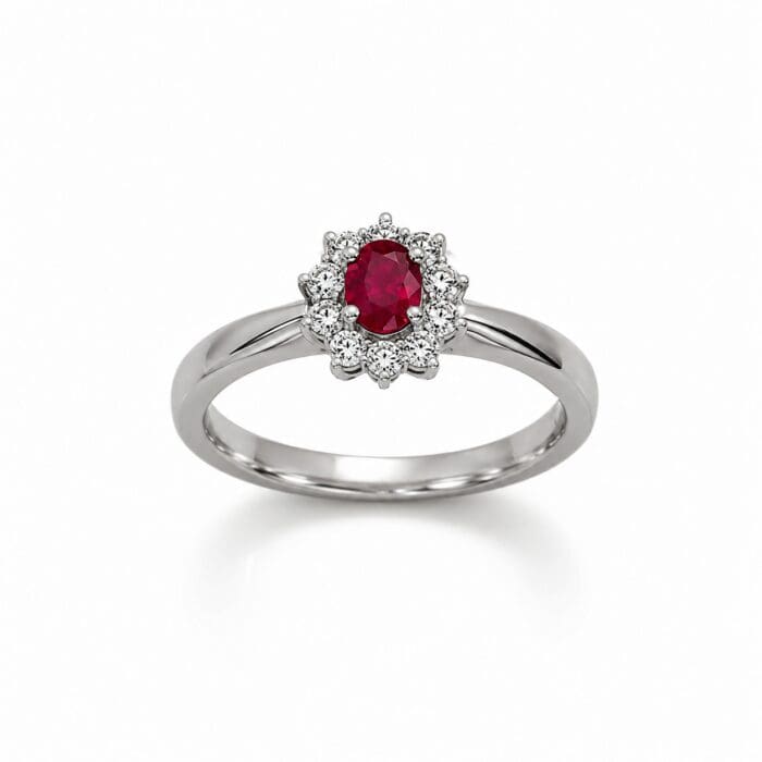 Alternative view of Exclusive by Bonells 18kt Roset rubin ring - 725739