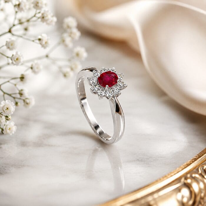 Exclusive by Bonells 18kt Roset rubin ring - 725739 - Billede 3