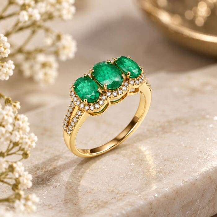 Exclusive by Bonells 14kt Smaragd ring - 37560142 - Billede 5