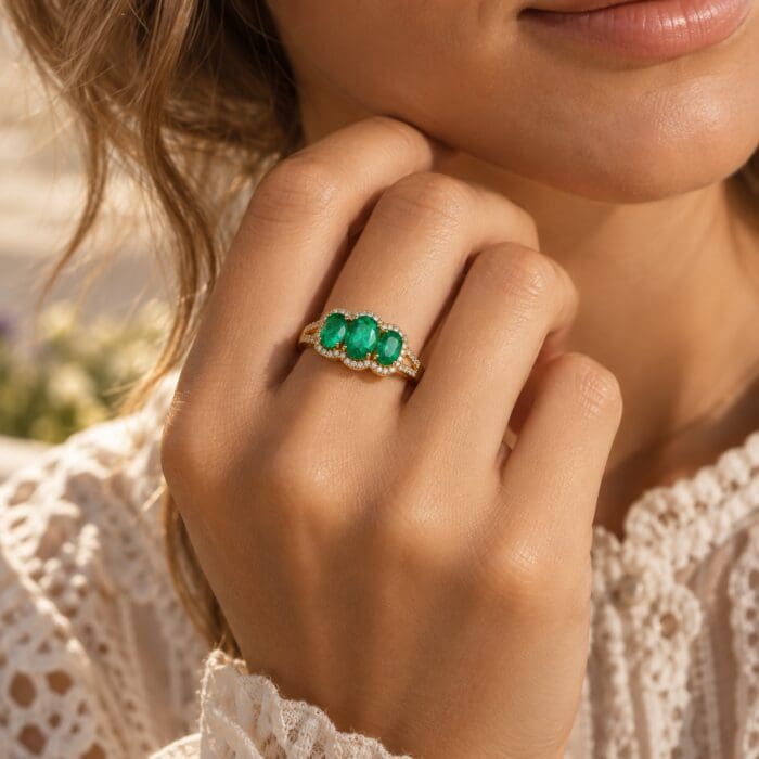 Exclusive by Bonells 14kt Smaragd ring - 37560142 - Billede 6