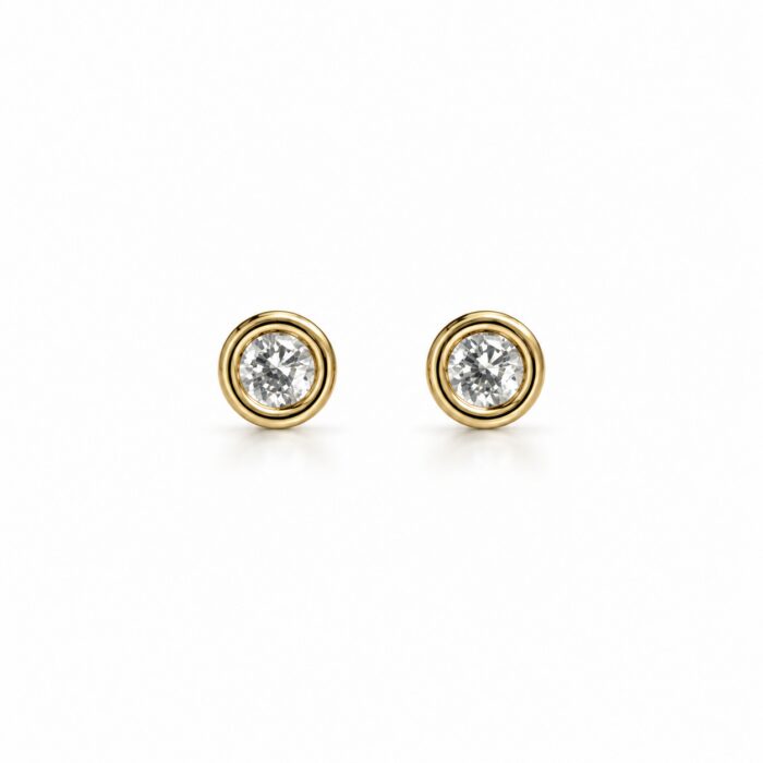 by Bonells 8kt zirkonia Cirkel øreringe - 012685-8Z