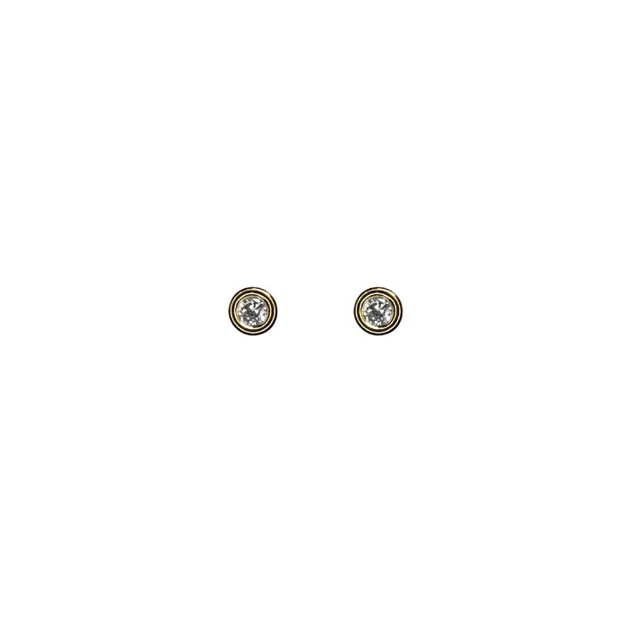by Bonells 8kt zirkonia Cirkel øreringe - 012685-8Z