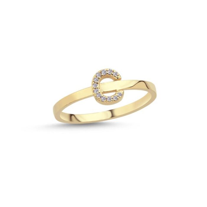 Nuran 14kt Bogstav ring - R2201-C 006 RG