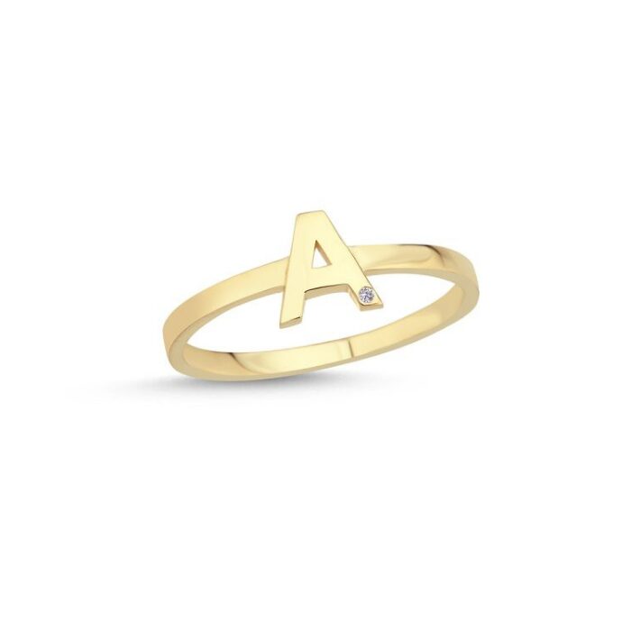 Nuran 14kt Bogstav ring - R2200-A 0005 RG