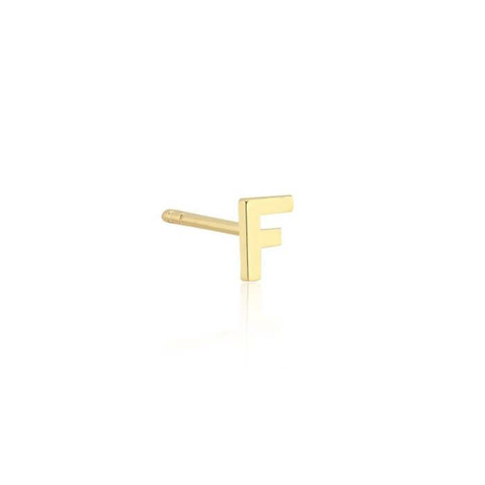 Nuran 14kt Bogstav ørering - Ø2202-F RG