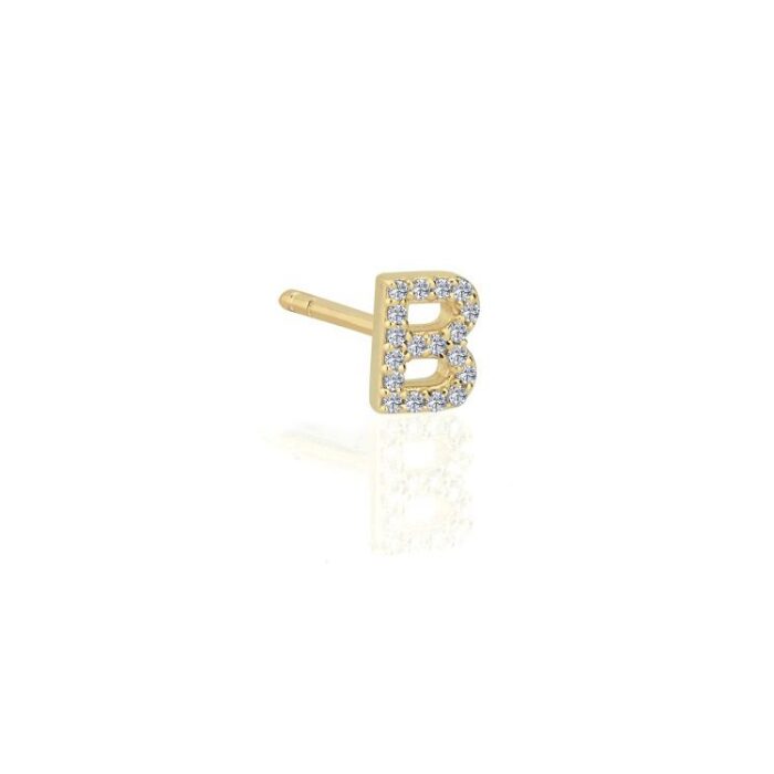 Nuran 14kt Bogstav ørering - Ø2201-B 0072 RG