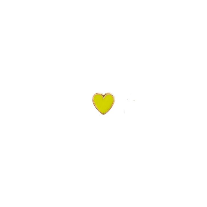 Stine A Petit Love Heart Neon ørering - 1181-02-Neon Yellow