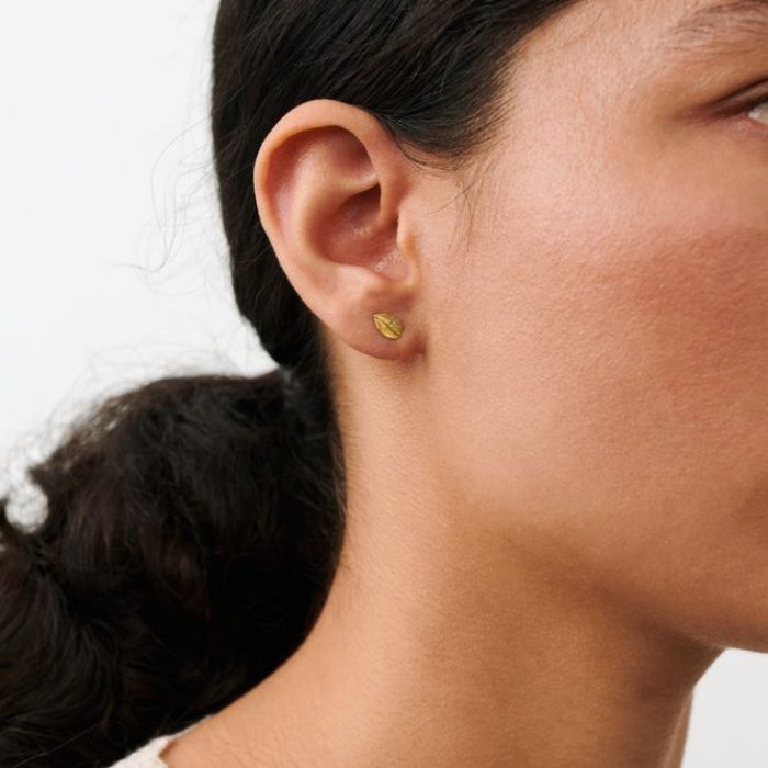 Alternative view of Pernille Corydon Elm Leaf øreringe - E-329-GP