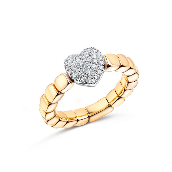 Exclusive by Bonells Stretch Heart ring - 1-10993-54-0089