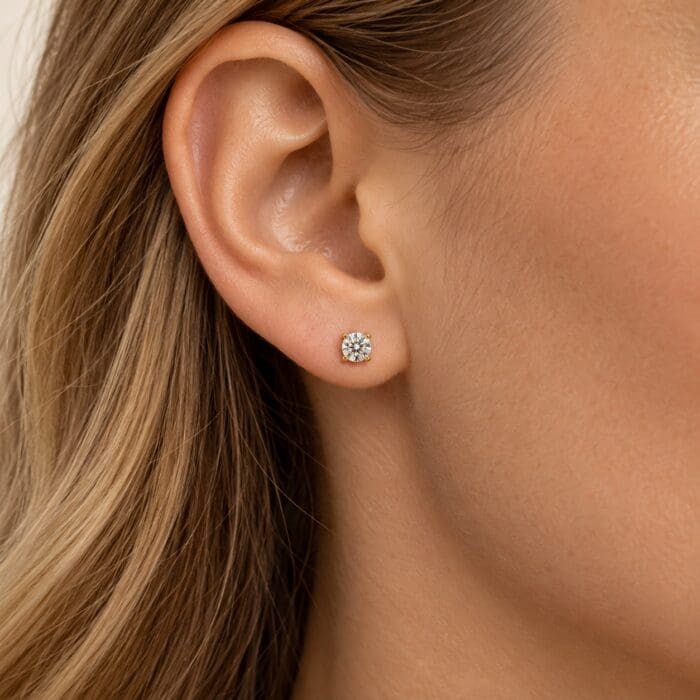 by Bonells 8kt Solitaire øreringe - 51428709 - Billede 3