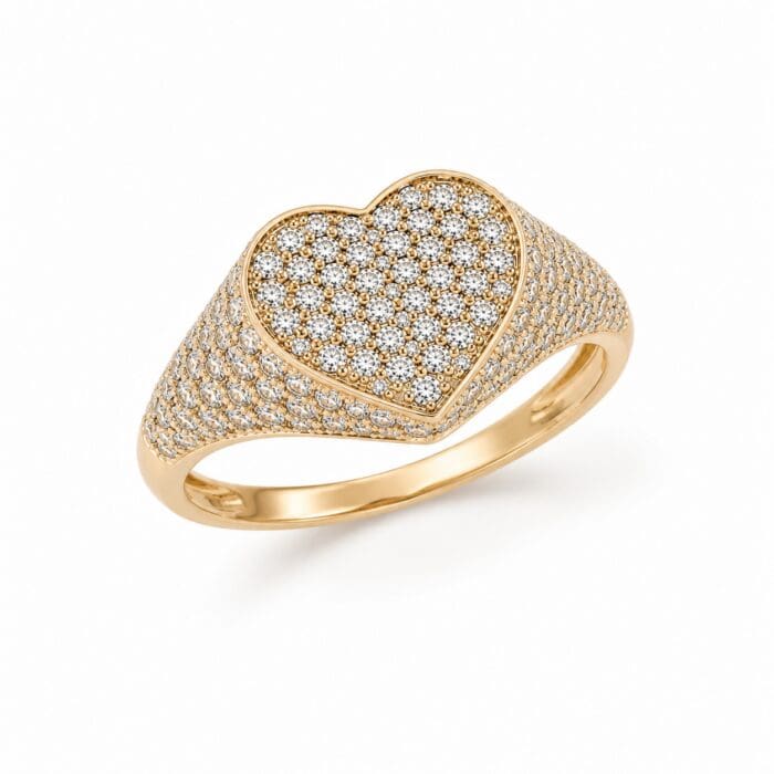 Exclusive by Bonells 14kt Hjerte signet ring - 07428615