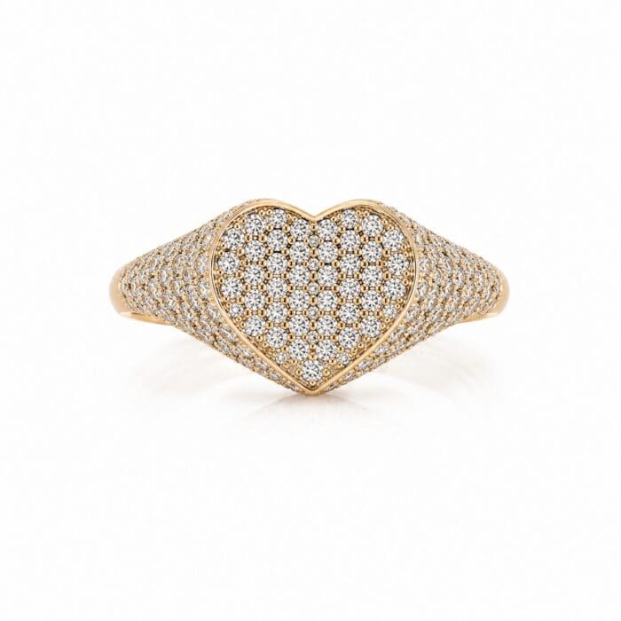 Alternative view of Exclusive by Bonells 14kt Hjerte signet ring - 07428615