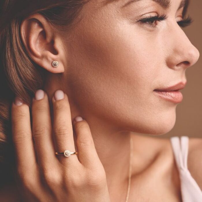 Alternative view of Nuran Champagne øreringe - Ø3089 CH 032 RG