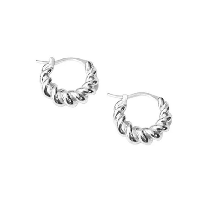 Merle Perle sølv Snoet øreringe - ME-077-S