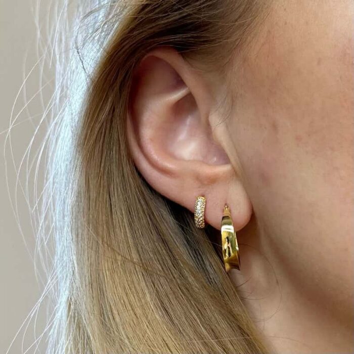 Alternative view of Merle Perle forgyldt sølv øreringe - ME-021-GP