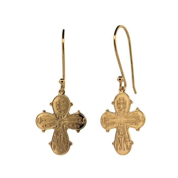 by Bonells 8kt Dagmarkors øreringe - ENC25180003