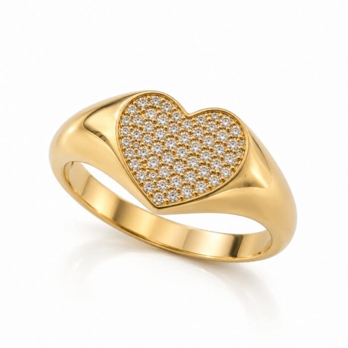 by Bonells 14kt Hjerte signet ring - 76815249