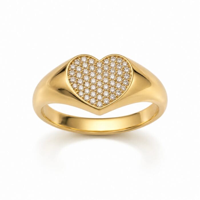 Alternative view of by Bonells 14kt Hjerte signet ring - 76815249