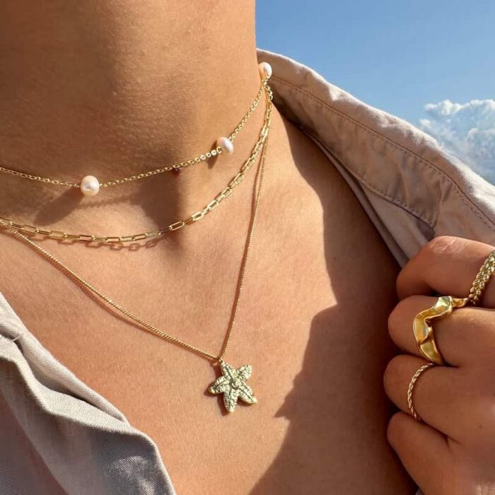 Alternative view of Merle Perle Britt halskæde - MN-625-GP