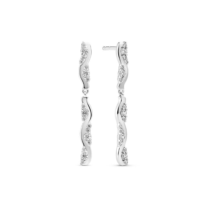 Sif Jakobs Ellera Waves Altro Due Lungo øreringe - SJ-E2764-CZ