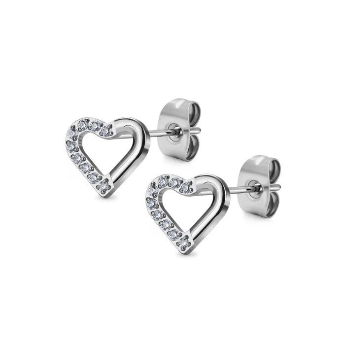 100% Titan Hjerte øreringe - GC-1014T