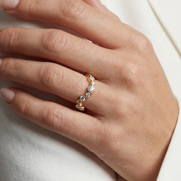 Alternative view of Sif Jakobs Sardinien Wave ring - SJ-R2631-CZ-YG