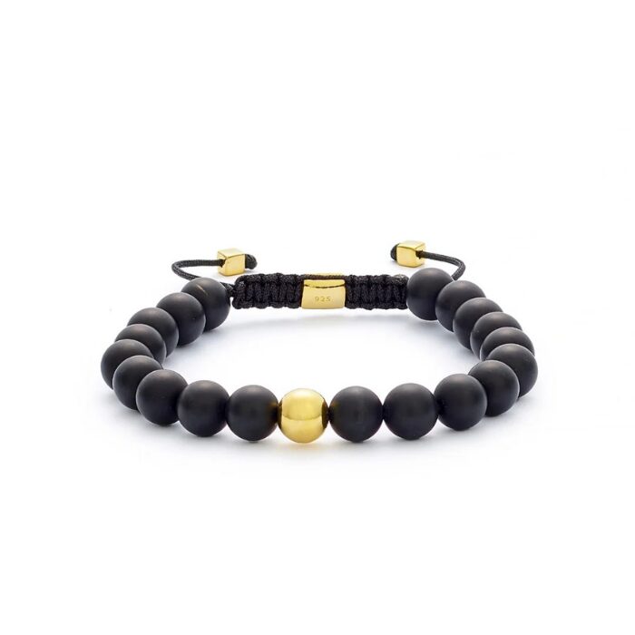 Alexander Lynggaard Onyx Matte Braided 8mm armbånd - B00083