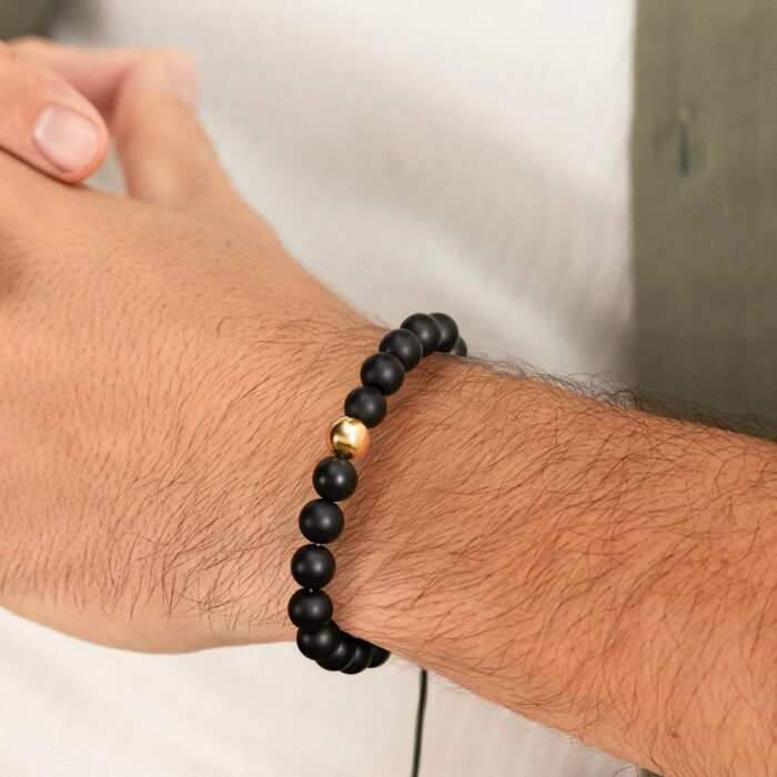Alternative view of Alexander Lynggaard Onyx Matte Braided 8mm armbånd - B00083