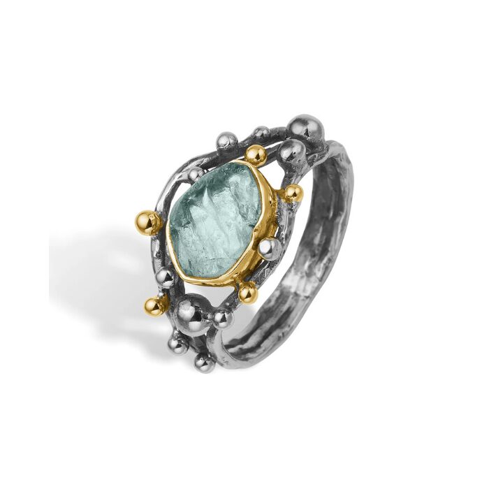 By Birdie Urban Harlem Buds Aqua Raw ring - 50110422F