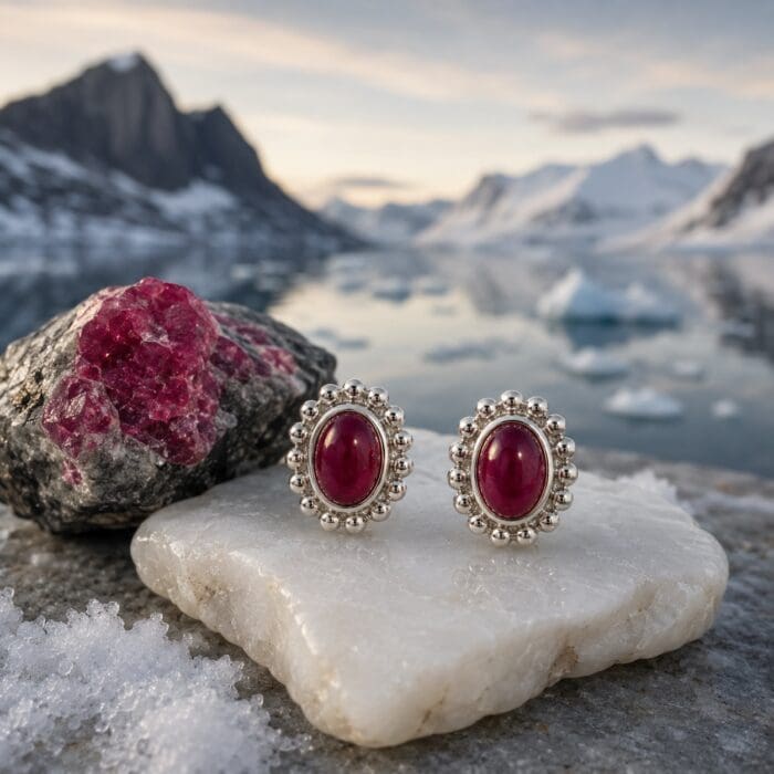 Alternative view of Greenland Rubies øreringe - 63591