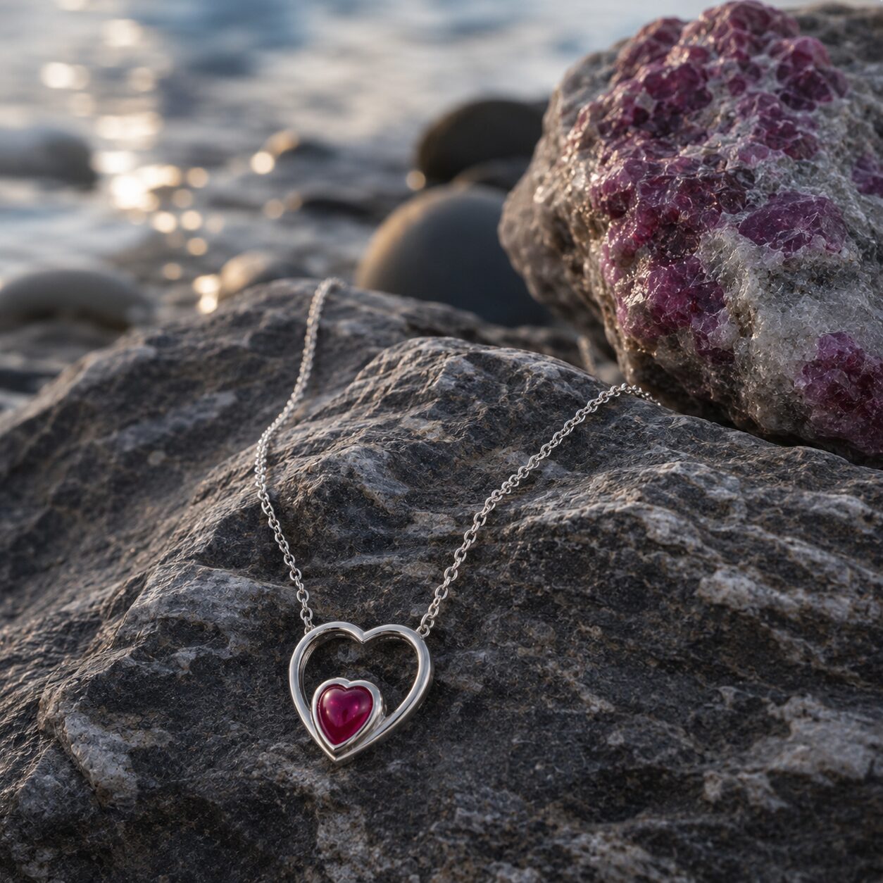 Greenland Rubies Hjerte halskæde - 63592 2 Greenland Rubies Hjerte halskæde - 63592 - Billede 2