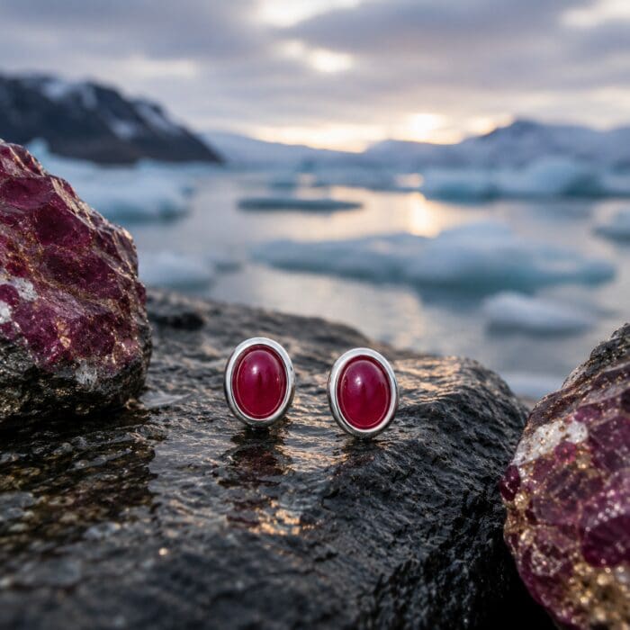 Alternative view of Greenland Rubies øreringe - 62265