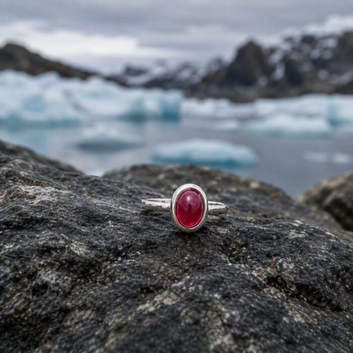 Alternative view of Greenland Rubies ring - 62263