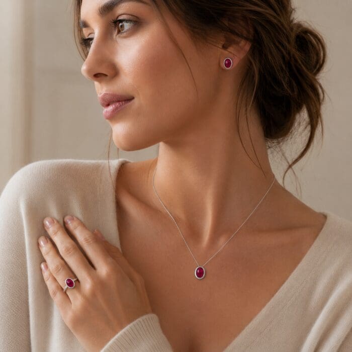 Alternative view of Greenland Rubies halskæde - 62264