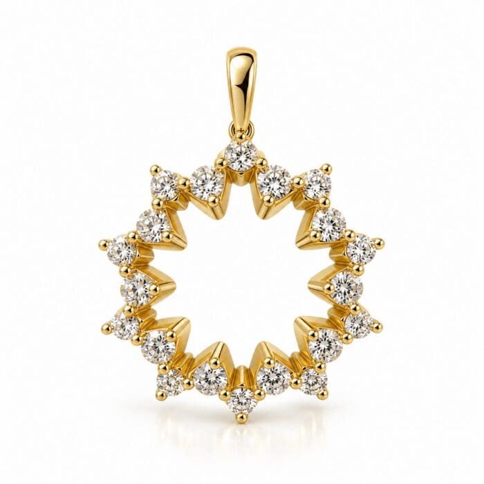 by Bonells 8kt Big Bang Cirkel vedhæng - 16269582
