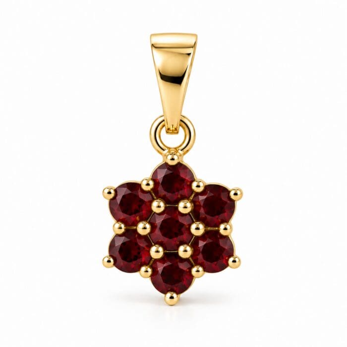by Bonells 8kt Garnet Blossom vedhæng - 16543736