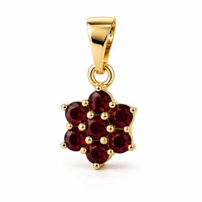 Alternative view of by Bonells 8kt Garnet Blossom vedhæng - 16543736