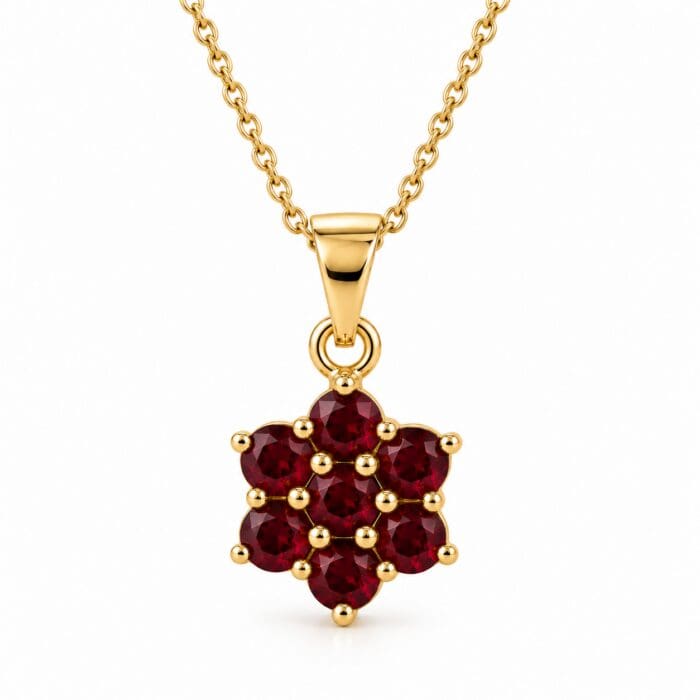 by Bonells 8kt Garnet Blossom vedhæng - 16543736 - Billede 3