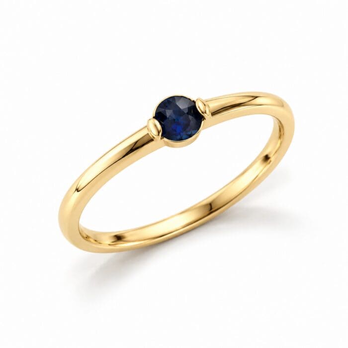 by Bonells 8kt Nótt Safir ring - 17895697