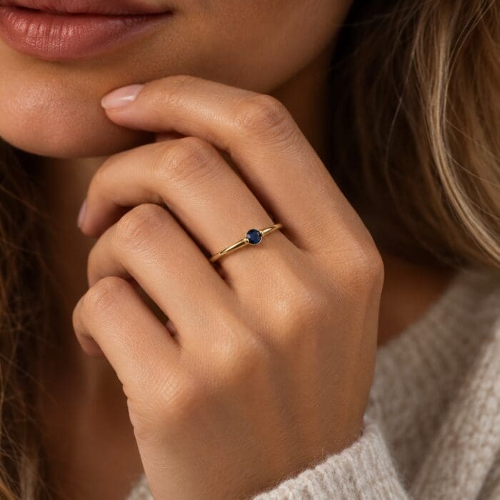 by Bonells 8kt Nótt Safir ring - 17895697 - Billede 4