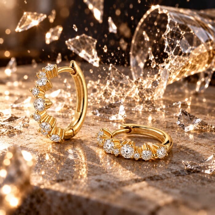 by Bonells 8kt Big Bang Creol øreringe - 48643157 7 by Bonells 8kt Big Bang Creol øreringe - 48643157 - Billede 4
